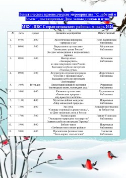 Тематические краеведческие мероприятия «С заботой о Земле»