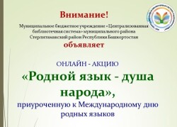 Итоги акции Родной язык — душа народа