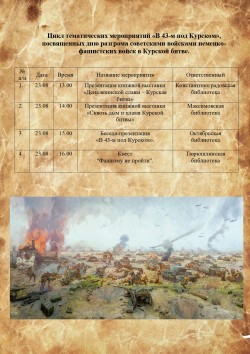 Мероприятия, посвященные Годовщине Курской битвы