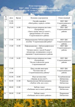 Мероприятия к 95-летию Стерлитамакского района