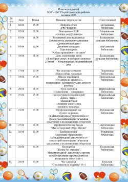 Мероприятия о здоровом образе жизни