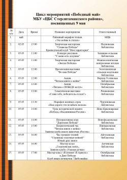 Цикл тематических мероприятий «Победный май»