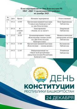 Мероприятия ко Дню Конституции Республики Башкортостан