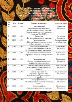 Цикл тематических мероприятий «Поэзия народного костюма»,  ко Дню народного костюма