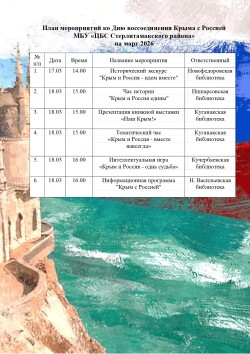 Цикл мероприятий «Крым и Россия — вместе навсегда»